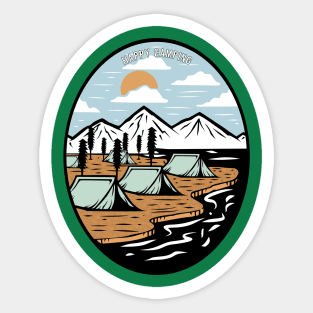 happy camping Sticker